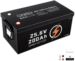 VEVOR 24V 200Ah LiFePO4 Lithium Battery 4000+ Cycles Built-in 200A BMS, Lithium Battery with Low Temperature Protection, Supports 8P2S Connection, 5120Wh Energy, for RV, Trolling Motor, Marine, Solar VEVOR 24V 200Ah LiFePO4 Lithium Battery 4000+ Cycles Built-in 200A BMS, Lithium Battery with Low Temperature Protection, Supports 8P2S Connection, 5120Wh Energy, for RV, Trolling Motor, Marine, Solar