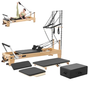 VEVOR Pilates Reformer with Tower 94" Pilates Machine 400 lbs Maple Wood, for Home Use and Gym Workout, with Jump Board, Music Wire Springs, and Sitting Box, Suitable for Advanced and Beginners Users VEVOR Pilates Reformer with Tower 94" Pilates Machine 400 lbs Maple Wood, for Home Use and Gym Workout, with Jump Board, Music Wire Springs, and Sitting Box, Suitable for Advanced and Beginners Users