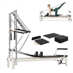VEVOR Pilates Reformer with Tower 93" Pilates Machine 400lbs Aluminum Alloy, for Home Use and Gym Workout, with Jump Board, Springs, Sitting Box, and Adjustable Headerest, for Advanced Beginners Users VEVOR Pilates Reformer with Tower 93" Pilates Machine 400lbs Aluminum Alloy, for Home Use and Gym Workout, with Jump Board, Springs, Sitting Box, and Adjustable Headerest, for Advanced Beginners Users