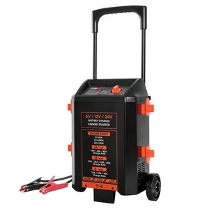 VEVOR Wheeled Battery Charger 6V/12V/24V 80A/400A/250A Car Charger Starter, Heavy Duty Automotive Car Battery Maintainer Engine Start, Fully Automatic, with Wheels, for Lead-Acid and Lithium Batteries VEVOR Wheeled Battery Charger 6V/12V/24V 80A/400A/250A Car Charger Starter, Heavy Duty Automotive Car Battery Maintainer Engine Start, Fully Automatic, with Wheels, for Lead-Acid and Lithium Batteries