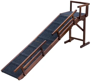 VEVOR Dog Ramp for Bed Couch 74" Long Wooden Pet Ramp with 22° Gentle Slope, for Small & Senior Dogs to Get on Sofa, Up to 200 lbs Load, Designed with Side Rails, Non-Slip Felt Surface & Top Platform VEVOR Dog Ramp for Bed Couch 74" Long Wooden Pet Ramp with 22° Gentle Slope, for Small & Senior Dogs to Get on Sofa, Up to 200 lbs Load, Designed with Side Rails, Non-Slip Felt Surface & Top Platform