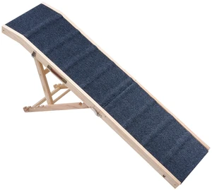 VEVOR Dog Ramp for Bed 23.2"-28.3" 6 Adjustable Height Foldable Pet Ramp, for Small & Senior Dogs to Get on Couch Sofa, 63" Long, 200 lbs, Portable Wooden with Non-Slip Surface, Top Platform & Handle VEVOR Dog Ramp for Bed 23.2"-28.3" 6 Adjustable Height Foldable Pet Ramp, for Small & Senior Dogs to Get on Couch Sofa, 63" Long, 200 lbs, Portable Wooden with Non-Slip Surface, Top Platform & Handle
