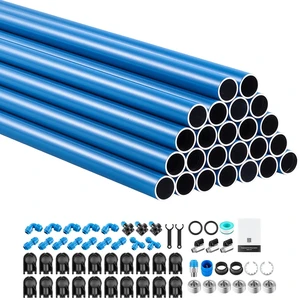VEVOR Air Compressor Line Piping Kit, Total 90FT x 0.68" (24 x 3.77 FT), Aluminum Compressed Air Tubing System, High Pressure Resistant, Leak-Proof & Easy-to-Install for Garages Workshops VEVOR Air Compressor Line Piping Kit, Total 90FT x 0.68" (24 x 3.77 FT), Aluminum Compressed Air Tubing System, High Pressure Resistant, Leak-Proof & Easy-to-Install for Garages Workshops