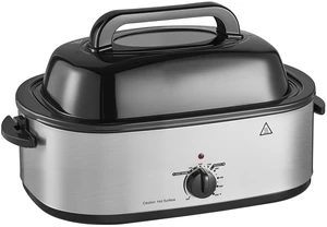 VEVOR Electric Roaster Oven, 18 Qt 1450W, Turkey Roasting Pan, Viewing Self-Basting Lid, 150-450°F Adjustable Heat, Countertop Turkey Cooker with Defrost and Warm Functions, Removable Pan and Rack VEVOR Electric Roaster Oven, 18 Qt 1450W, Turkey Roasting Pan, Viewing Self-Basting Lid, 150-450°F Adjustable Heat, Countertop Turkey Cooker with Defrost and Warm Functions, Removable Pan and Rack