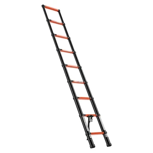 VEVOR Telescoping Ladder, 8.5 ft Extension Ladder Multi-Button Retraction, Heavy-Duty 330 lbs Capacity, for Home Repairs, Painting, Window Cleaning and RV, Aluminum, Anti-Slip Steps, Orange & Black VEVOR Telescoping Ladder, 8.5 ft Extension Ladder Multi-Button Retraction, Heavy-Duty 330 lbs Capacity, for Home Repairs, Painting, Window Cleaning and RV, Aluminum, Anti-Slip Steps, Orange & Black
