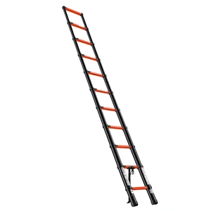 VEVOR Telescoping Ladder, 10.5 ft Extension Ladder Multi-Button Retraction, Heavy-Duty 330 lbs Capacity, for Home Repairs, Painting, Window Cleaning and RV, Aluminum, Anti-Slip Steps, Orange & Black VEVOR Telescoping Ladder, 10.5 ft Extension Ladder Multi-Button Retraction, Heavy-Duty 330 lbs Capacity, for Home Repairs, Painting, Window Cleaning and RV, Aluminum, Anti-Slip Steps, Orange & Black