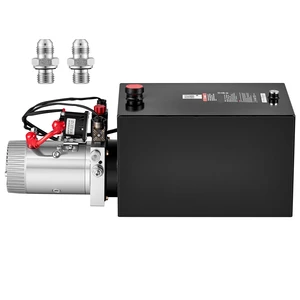 VEVOR 20 Quart Hydraulic Pump, Double Acting Dump Trailer Pump, 3200PSI Max Relief Pressure, 0.91 GPM Flow Rate, DC12V 1.6KW Hydraulic Power Unit for Dump Trailer Car Lifting (Horizontal Installation) VEVOR 20 Quart Hydraulic Pump, Double Acting Dump Trailer Pump, 3200PSI Max Relief Pressure, 0.91 GPM Flow Rate, DC12V 1.6KW Hydraulic Power Unit for Dump Trailer Car Lifting (Horizontal Installation)