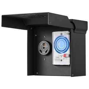 VEVOR 30 Amp RV Power Outlet Box with Timer NEMA TT-30R Receptacle 125V, for RV EV Camper Trailer Electric Car, Easy Installation, Lockable Enclosed Outdoor Electrical Panel, NEMA 3R Weatherproof VEVOR 30 Amp RV Power Outlet Box with Timer NEMA TT-30R Receptacle 125V, for RV EV Camper Trailer Electric Car, Easy Installation, Lockable Enclosed Outdoor Electrical Panel, NEMA 3R Weatherproof