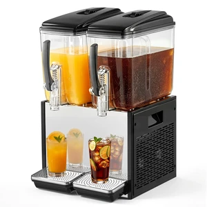 VEVOR Commercial Beverage Dispenser 2 Tanks 12 L / 12.7 QT Per Tank, Stainless Steel Juice Dispenser, Ice Tea Drink Machine with 45 to 54 Cooling Temperature, for Cold Drink Restaurant Bar Party VEVOR Commercial Beverage Dispenser 2 Tanks 12 L / 12.7 QT Per Tank, Stainless Steel Juice Dispenser, Ice Tea Drink Machine with 45 to 54 Cooling Temperature, for Cold Drink Restaurant Bar Party