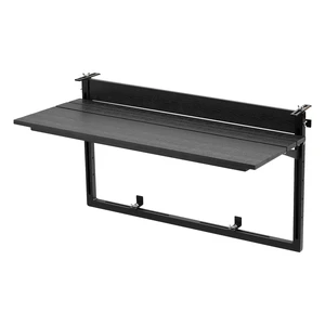 VEVOR Balcony Hanging Table 31.3" x 15" 60 lbs Folding Railing Bar Table, for Outdoor Patio Garden Deck Use, Fits 0-3.5" Rails, 5-Level Adjustable Height, Durable Wood-Plastic Composite Material VEVOR Balcony Hanging Table 31.3" x 15" 60 lbs Folding Railing Bar Table, for Outdoor Patio Garden Deck Use, Fits 0-3.5" Rails, 5-Level Adjustable Height, Durable Wood-Plastic Composite Material