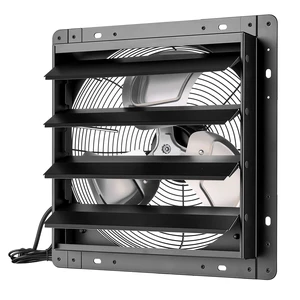 VEVOR 14 Inch Shutter Exhaust Fan Wall Mounted Automatic Louvers EC Motor, Steel Housing, Temperature & Humidity Controller, Ventilation & Cooling for Attic, Garage, Barn, Greenhouse, Workshop, Black VEVOR 14 Inch Shutter Exhaust Fan Wall Mounted Automatic Louvers EC Motor, Steel Housing, Temperature & Humidity Controller, Ventilation & Cooling for Attic, Garage, Barn, Greenhouse, Workshop, Black