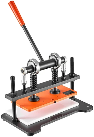 VEVOR Leather Cutting Machine 11.02 x 5.51 in Embossing Plate Die Cutter, Hand Press Leather Embossing & Die Cutting, 3300 lbs Pressure, 0.47 in Stroke, Dual Guide Shafts, for Fabric, Paper, Silicone VEVOR Leather Cutting Machine 11.02 x 5.51 in Embossing Plate Die Cutter, Hand Press Leather Embossing & Die Cutting, 3300 lbs Pressure, 0.47 in Stroke, Dual Guide Shafts, for Fabric, Paper, Silicone