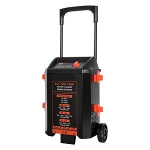 VEVOR Wheeled Battery Charger 6V/12V/24V 50A/250A/100A Car Charger Starter, Heavy Duty Automotive Car Battery Maintainer Engine Start, Fully Automatic, with Wheels, for Lead-Acid and Lithium Batteries VEVOR Wheeled Battery Charger 6V/12V/24V 50A/250A/100A Car Charger Starter, Heavy Duty Automotive Car Battery Maintainer Engine Start, Fully Automatic, with Wheels, for Lead-Acid and Lithium Batteries