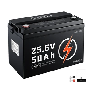 VEVOR 24V 50Ah LiFePO4 Lithium Battery 4000+ Cycles 50A BMS with Bluetooth, 1280Wh Lithium Battery with Low Temperature Protection, Supports 8P2S Connection, for RV, Trolling Motor, Marine, Solar VEVOR 24V 50Ah LiFePO4 Lithium Battery 4000+ Cycles 50A BMS with Bluetooth, 1280Wh Lithium Battery with Low Temperature Protection, Supports 8P2S Connection, for RV, Trolling Motor, Marine, Solar