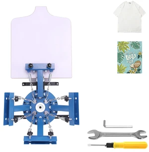 VEVOR Screen Printing Machine 4 Color 1 Station Silk Screen Printing Press, 21.3 x 17.7 in, 360° Rotatable, Accurate Positioning, Powder-Coated Carbon Steel, for T-shirt DIY, Home and Commercial VEVOR Screen Printing Machine 4 Color 1 Station Silk Screen Printing Press, 21.3 x 17.7 in, 360° Rotatable, Accurate Positioning, Powder-Coated Carbon Steel, for T-shirt DIY, Home and Commercial