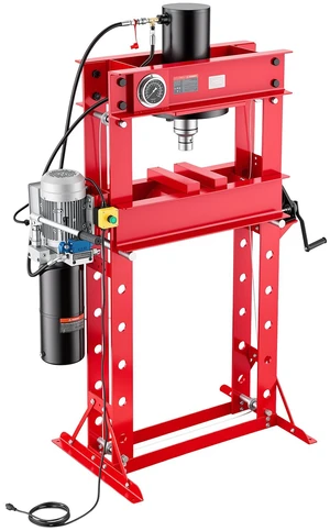 VEVOR 50-Ton Electric Hydraulic Shop Press, 2.2KW 110V, H-Frame Garage Floor Shop Press with Automatic Fast Ram Movement, Heavy-Duty Steel Adjustable Hydraulic Press for Bending Straightening Pressing VEVOR 50-Ton Electric Hydraulic Shop Press, 2.2KW 110V, H-Frame Garage Floor Shop Press with Automatic Fast Ram Movement, Heavy-Duty Steel Adjustable Hydraulic Press for Bending Straightening Pressing