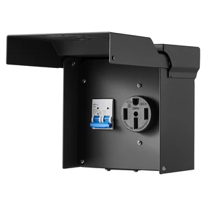 VEVOR 50 Amp RV Electrical Outlet Box with Breaker NEMA 14-50R Receptacle, 250V for RV EV Camper Trailer Electric Car, Prewired, Lockable Enclosed Outdoor Electrical Panel Box, NEMA 3R Weatherproof VEVOR 50 Amp RV Electrical Outlet Box with Breaker NEMA 14-50R Receptacle, 250V for RV EV Camper Trailer Electric Car, Prewired, Lockable Enclosed Outdoor Electrical Panel Box, NEMA 3R Weatherproof