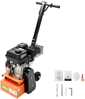 VEVOR Concrete Scarifier, 3700W 2500 RPM Walk-Behind Floor Planer Grinder, Carbide Cutters, 1/8 in Adjustable Depth, Vacuum Port for Surface Preparation, Traffic Line Removal, Pavement, Floor Repair VEVOR Concrete Scarifier, 3700W 2500 RPM Walk-Behind Floor Planer Grinder, Carbide Cutters, 1/8 in Adjustable Depth, Vacuum Port for Surface Preparation, Traffic Line Removal, Pavement, Floor Repair