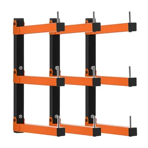 VEVOR Lumber Rack, 3-Tier 3-Pack 110 lbs per Tier, Foldable Wood Storage, Wall-mounted for Garages, Workshops, Warehouse, Basement, Heavy-Duty Cantilever Arms, Locking Pins, Steel, Orange & Black VEVOR Lumber Rack, 3-Tier 3-Pack 110 lbs per Tier, Foldable Wood Storage, Wall-mounted for Garages, Workshops, Warehouse, Basement, Heavy-Duty Cantilever Arms, Locking Pins, Steel, Orange & Black