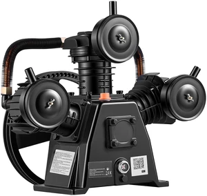 VEVOR Air Compressor Pump Head, 4HP 11.3CFM, 3-Cylinder Oil Lubricated Air Compressor Pump Head, Single Stage Cast Iron Replacement Head with Max 145PSI Pressure for Woodworking Auto Repair VEVOR Air Compressor Pump Head, 4HP 11.3CFM, 3-Cylinder Oil Lubricated Air Compressor Pump Head, Single Stage Cast Iron Replacement Head with Max 145PSI Pressure for Woodworking Auto Repair