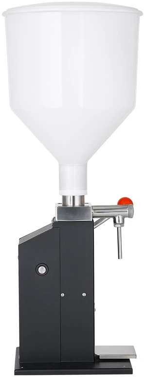 VEVOR Manual Filling Machine, 5-60 ml, 10 L Hopper, Paste Liquid Filler, for Water, Honey, Oil, Shampoo and Lotion, Anti-Drip Nozzle, Adjustable Bottle Stand, Carbon Steel Body, Effort-Saving Handle VEVOR Manual Filling Machine, 5-60 ml, 10 L Hopper, Paste Liquid Filler, for Water, Honey, Oil, Shampoo and Lotion, Anti-Drip Nozzle, Adjustable Bottle Stand, Carbon Steel Body, Effort-Saving Handle