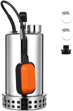 VEVOR Submersible Water Pump 1 HP 4400 GPH Sump Pump with Float Switch, Portable Water Removal, Stainless Steel Material, for Swimming Pool Draining Garden Ponds Hot Tubs Basements, IPX8 Waterproof VEVOR Submersible Water Pump 1 HP 4400 GPH Sump Pump with Float Switch, Portable Water Removal, Stainless Steel Material, for Swimming Pool Draining Garden Ponds Hot Tubs Basements, IPX8 Waterproof