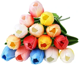 VEVOR Artificial Flowers Bulk Tulips 100 PCS Mixed Color Flower with Stems, Faux Flowers for Vase, Centerpieces, Weddings, Parties, Bouquets, Home Decor and DIY Arrangements, Realistic Fake Flower VEVOR Artificial Flowers Bulk Tulips 100 PCS Mixed Color Flower with Stems, Faux Flowers for Vase, Centerpieces, Weddings, Parties, Bouquets, Home Decor and DIY Arrangements, Realistic Fake Flower