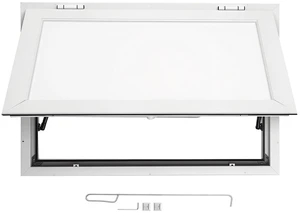 VEVOR Concession Window 36x24 in Aluminum Alloy Frame Service Window, for Food Truck, Up to 85 Degrees Stand Serving Windows with Awning Door and Drag Hook, Rainwater Resistant for Concession Trailer VEVOR Concession Window 36x24 in Aluminum Alloy Frame Service Window, for Food Truck, Up to 85 Degrees Stand Serving Windows with Awning Door and Drag Hook, Rainwater Resistant for Concession Trailer