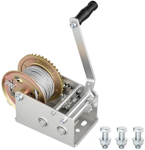 VEVOR Boat Winch, 3500 lbs Hand Winch, Heavy Duty Manual Rope Crank with 32.8ft Steel Wire, Portable Two-Way Ratchet, 2 Speed Switchable, Anti-Slip Handle Gear for Boat Trailer ATV Towing VEVOR Boat Winch, 3500 lbs Hand Winch, Heavy Duty Manual Rope Crank with 32.8ft Steel Wire, Portable Two-Way Ratchet, 2 Speed Switchable, Anti-Slip Handle Gear for Boat Trailer ATV Towing