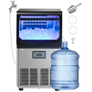 VEVOR Commercial Ice Maker Machine, 90 lbs/24h with 6.8-13 lbs Storage Capacity, Countertop/Freestanding/Under Counter, Stainless Steel Ice Maker with LED Display & Self-Cleaning, Home Bar Restaurant VEVOR Commercial Ice Maker Machine, 90 lbs/24h with 6.8-13 lbs Storage Capacity, Countertop/Freestanding/Under Counter, Stainless Steel Ice Maker with LED Display & Self-Cleaning, Home Bar Restaurant