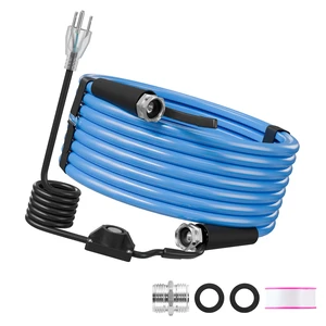 VEVOR 50FT Heated Water Hose for RV Antifreeze to -45°F Drinking Water Hose, 1/2" ID, Smooth Surface, Built-in Thermostat, Freeze & Leak-Proof, Lead and BPA Free, Fast Heating for RV Camping Garden VEVOR 50FT Heated Water Hose for RV Antifreeze to -45°F Drinking Water Hose, 1/2" ID, Smooth Surface, Built-in Thermostat, Freeze & Leak-Proof, Lead and BPA Free, Fast Heating for RV Camping Garden