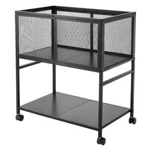 VEVOR Rolling File Cart 2-Tier Mobile Filing Cabinet with Lockable Wheels, for Home Office, Large Storage Capacity, Hanging File Folder Organizer, Easy Mobility, with 60 lbs / 27.2 kg Load, Black VEVOR Rolling File Cart 2-Tier Mobile Filing Cabinet with Lockable Wheels, for Home Office, Large Storage Capacity, Hanging File Folder Organizer, Easy Mobility, with 60 lbs / 27.2 kg Load, Black