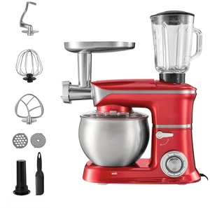 VEVOR 6.3 Qt 3-in-1 Tilt Head Stand Mixer 400W Electric Dough Mixer, Multifunctional Food Kitchen Mixer with Stainless Steel Bowl, Meat Grinder and Blender Attachments, Dough Hook, Whisk, Beater VEVOR 6.3 Qt 3-in-1 Tilt Head Stand Mixer 400W Electric Dough Mixer, Multifunctional Food Kitchen Mixer with Stainless Steel Bowl, Meat Grinder and Blender Attachments, Dough Hook, Whisk, Beater