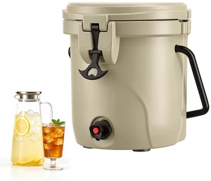 VEVOR Insulated Beverage Dispenser 3.5 Gallon Hot and Cold Beverage Server, for Camping Outdoor Events Parties, Leakproof Ice Water Drink Cooler, with Easy Pour Spigot, Latched Lid, Portable Handle VEVOR Insulated Beverage Dispenser 3.5 Gallon Hot and Cold Beverage Server, for Camping Outdoor Events Parties, Leakproof Ice Water Drink Cooler, with Easy Pour Spigot, Latched Lid, Portable Handle