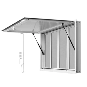VEVOR Concession Window 45x30 in Aluminum Alloy Service Window, for Food Truck, Up to 85 Degrees Stand Serving with 4 Sliding Screen Windows, Awning Door and Drag Hook, Rainwater Resistant VEVOR Concession Window 45x30 in Aluminum Alloy Service Window, for Food Truck, Up to 85 Degrees Stand Serving with 4 Sliding Screen Windows, Awning Door and Drag Hook, Rainwater Resistant