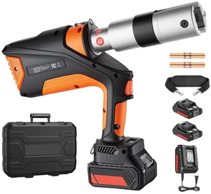 VEVOR Press Tool, 18V Electric Pipe Crimping Tool, 32KN Powerful Standard Output, Brushless Motor, 360 ° Rotating Head, with 2pcs 4AH Battery, Fast Charger & Toolbox (JAWS NOT INCLUDED) VEVOR Press Tool, 18V Electric Pipe Crimping Tool, 32KN Powerful Standard Output, Brushless Motor, 360 ° Rotating Head, with 2pcs 4AH Battery, Fast Charger & Toolbox (JAWS NOT INCLUDED)