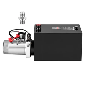 VEVOR 20 Quart Hydraulic Pump, Single Acting Hydraulic Power Unit, 3200 PSI Max Relief Pressure, 0.91 GPM Flow Rate, DC12V 1.6KW Power Unit for Dump Trailer Car Lifting (Horizontal Installation) VEVOR 20 Quart Hydraulic Pump, Single Acting Hydraulic Power Unit, 3200 PSI Max Relief Pressure, 0.91 GPM Flow Rate, DC12V 1.6KW Power Unit for Dump Trailer Car Lifting (Horizontal Installation)