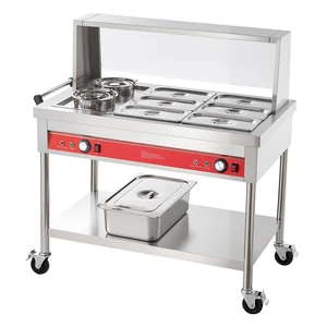 VEVOR Commercial Food Warmer 6 Pans + 2 Pots Electric Steam Table 1400W, for Buffet Restaurant Catering, SUS Server with Additional 1/1 Pan, Independent Temp Control, Acrylic Cover, and Undershelf VEVOR Commercial Food Warmer 6 Pans + 2 Pots Electric Steam Table 1400W, for Buffet Restaurant Catering, SUS Server with Additional 1/1 Pan, Independent Temp Control, Acrylic Cover, and Undershelf