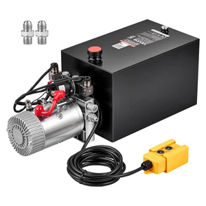VEVOR 15 Quart Hydraulic Pump, Double Acting Hydraulic Trailer Pump, 3200PSI Max Relief Pressure, 0.91GPM Flow Rate, DC12V 1.6KW Power Unit for Dump Trailer Car Lifting (Horizontal Installation) VEVOR 15 Quart Hydraulic Pump, Double Acting Hydraulic Trailer Pump, 3200PSI Max Relief Pressure, 0.91GPM Flow Rate, DC12V 1.6KW Power Unit for Dump Trailer Car Lifting (Horizontal Installation)