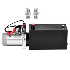 VEVOR 10 Quart Hydraulic Pump, Double Acting Hydraulic Trailer Pump, 3200PSI Max Relief Pressure, 0.91GPM Flow Rate, DC12V 1.6KW Power Unit for Dump Trailer Car Lifting (Horizontal Installation) VEVOR 10 Quart Hydraulic Pump, Double Acting Hydraulic Trailer Pump, 3200PSI Max Relief Pressure, 0.91GPM Flow Rate, DC12V 1.6KW Power Unit for Dump Trailer Car Lifting (Horizontal Installation)
