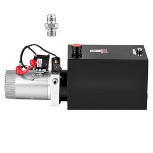 VEVOR 12 Quart Hydraulic Pump, Single Acting Hydraulic Power Unit, 3200 PSI Max Relief Pressure, 0.91 GPM Flow Rate, DC12V 1.6KW Power Unit for Dump Trailer Car Lifting (Horizontal Installation) VEVOR 12 Quart Hydraulic Pump, Single Acting Hydraulic Power Unit, 3200 PSI Max Relief Pressure, 0.91 GPM Flow Rate, DC12V 1.6KW Power Unit for Dump Trailer Car Lifting (Horizontal Installation)