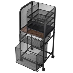 VEVOR Rolling File Cart 6-Tier Mobile Filing Cabinet with Wheels Drawers, for Home Office, Large Storage Capacity, Under Desk Hanging File Folder Organizer, with 45 lbs / 20.5 kg Max Load, Black VEVOR Rolling File Cart 6-Tier Mobile Filing Cabinet with Wheels Drawers, for Home Office, Large Storage Capacity, Under Desk Hanging File Folder Organizer, with 45 lbs / 20.5 kg Max Load, Black