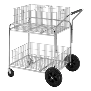 VEVOR Rolling File Cart 2-Tier Mobile Wire Mail Cart with Lockable Wheels, for Office Records Room, Heavy-Duty File Folder Organizer Utility Wagon, with 264.55 lbs / 120 kg Load, 37.6 x 22.4 x 38 in VEVOR Rolling File Cart 2-Tier Mobile Wire Mail Cart with Lockable Wheels, for Office Records Room, Heavy-Duty File Folder Organizer Utility Wagon, with 264.55 lbs / 120 kg Load, 37.6 x 22.4 x 38 in
