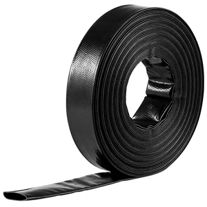 VEVOR Discharge Hose 2" x 100 ft PVC Lay Flat Backwash Water Pump Hose, for Swimming Pool Sand Filter & Sump Pump, Heavy Duty, Water Transfer Drainage, Weather & Burst-Resistant, with Clamps, Black VEVOR Discharge Hose 2" x 100 ft PVC Lay Flat Backwash Water Pump Hose, for Swimming Pool Sand Filter & Sump Pump, Heavy Duty, Water Transfer Drainage, Weather & Burst-Resistant, with Clamps, Black