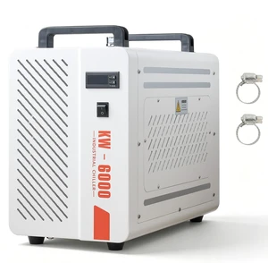 VEVOR Industrial Water Chiller 1365 BTU/h Water Cooler with Compressor, for 130W CO2 Laser Engraving & Cutting Machine, 3.17 Gal Tank Capacity, 2.38GPM Max Flow, Industrial Chiller Cooling System VEVOR Industrial Water Chiller 1365 BTU/h Water Cooler with Compressor, for 130W CO2 Laser Engraving & Cutting Machine, 3.17 Gal Tank Capacity, 2.38GPM Max Flow, Industrial Chiller Cooling System
