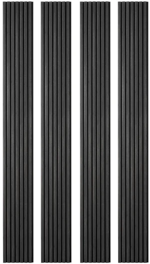 VEVOR Wood Wall Panels, 96.1 x 11 inches, Acoustic Slat Panels, Black Oak, Sound Absorbing for Living Rooms, Bedrooms, Offices, Studios, Interior Wall Decor, MDF & PET Construction, Screw Kit, 4-Pack VEVOR Wood Wall Panels, 96.1 x 11 inches, Acoustic Slat Panels, Black Oak, Sound Absorbing for Living Rooms, Bedrooms, Offices, Studios, Interior Wall Decor, MDF & PET Construction, Screw Kit, 4-Pack