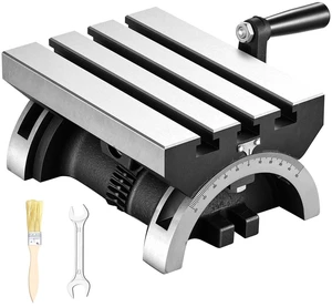 VEVOR Rotary Table 7 x 5 in Tilting Milling Table Heavy Duty Cast Iron Body, Robust & Durable, with 0-45 Degree Left & Right Adjustable, Worm Gear, Precision Scale, for Milling Machine, Drill Press VEVOR Rotary Table 7 x 5 in Tilting Milling Table Heavy Duty Cast Iron Body, Robust & Durable, with 0-45 Degree Left & Right Adjustable, Worm Gear, Precision Scale, for Milling Machine, Drill Press