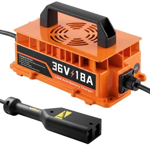 VEVOR Golf Cart Battery Charger 36V 18A EZGO Smart Charger D Style Plug, Only for Lead Acid Battery, Aluminum Alloy Shell, Trickle Charging, LED Indicator Light, with Cooling Fan, IP67 Waterproof VEVOR Golf Cart Battery Charger 36V 18A EZGO Smart Charger D Style Plug, Only for Lead Acid Battery, Aluminum Alloy Shell, Trickle Charging, LED Indicator Light, with Cooling Fan, IP67 Waterproof