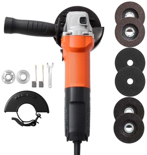 VEVOR Angle Grinder, 4.5" Electric Grinder Power Tool, 1400W 13Amps 3000 - 12000RPM Variable Speed Angle Grinders with 2 Cutting Wheels, 2 Grinding Wheels & 2 Flap Discs for Metal Grinding, Cutting VEVOR Angle Grinder, 4.5" Electric Grinder Power Tool, 1400W 13Amps 3000 - 12000RPM Variable Speed Angle Grinders with 2 Cutting Wheels, 2 Grinding Wheels & 2 Flap Discs for Metal Grinding, Cutting