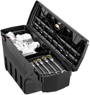 VEVOR Truck Bed Storage Box, 6.6 Gal/25L Waterproof ABS Wheel Well Tool Box with Anti-Theft Lock, Compatible with 2020-2025 Chevy/GMC Silverado/Sierra 2500/3500HD, Driver Side Left (Drilling Required) VEVOR Truck Bed Storage Box, 6.6 Gal/25L Waterproof ABS Wheel Well Tool Box with Anti-Theft Lock, Compatible with 2020-2025 Chevy/GMC Silverado/Sierra 2500/3500HD, Driver Side Left (Drilling Required)